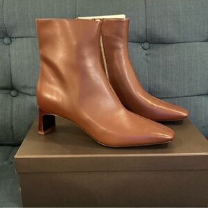 rag & bone Brown Leather Avery Zip Boots - NWT